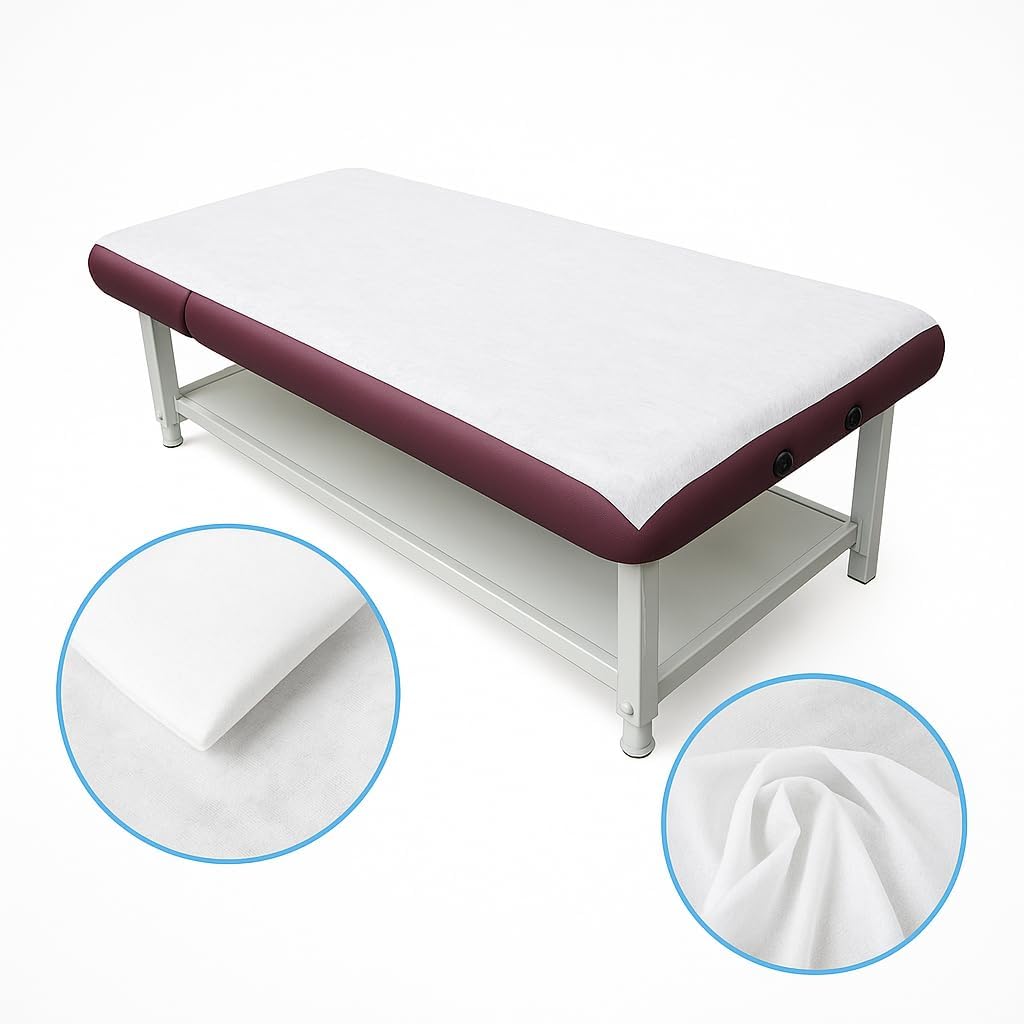 Disposable bed sheet on treatment table