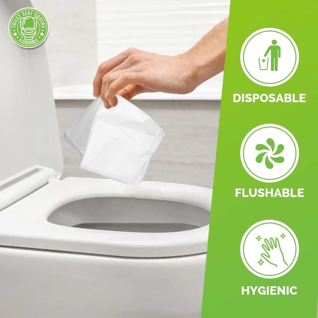 Flushable disposable toilet seat cover