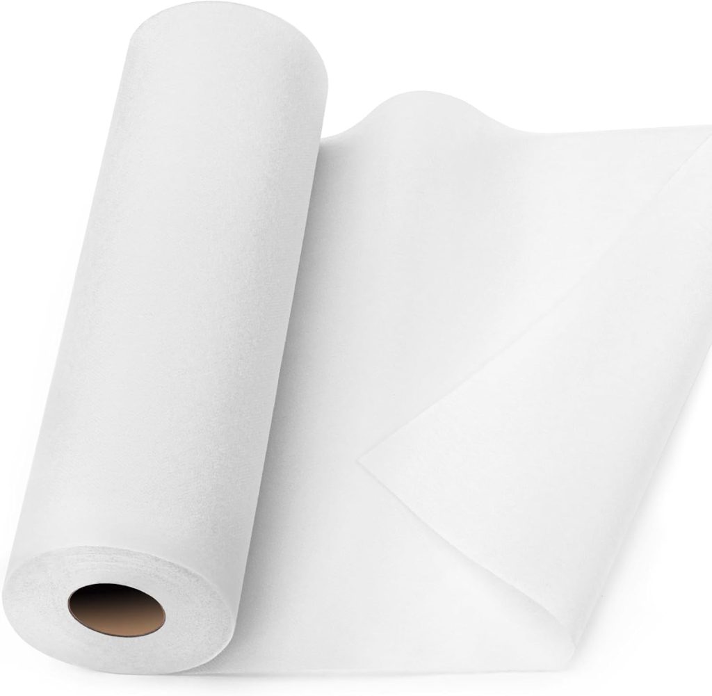 White nonwoven fabric roll