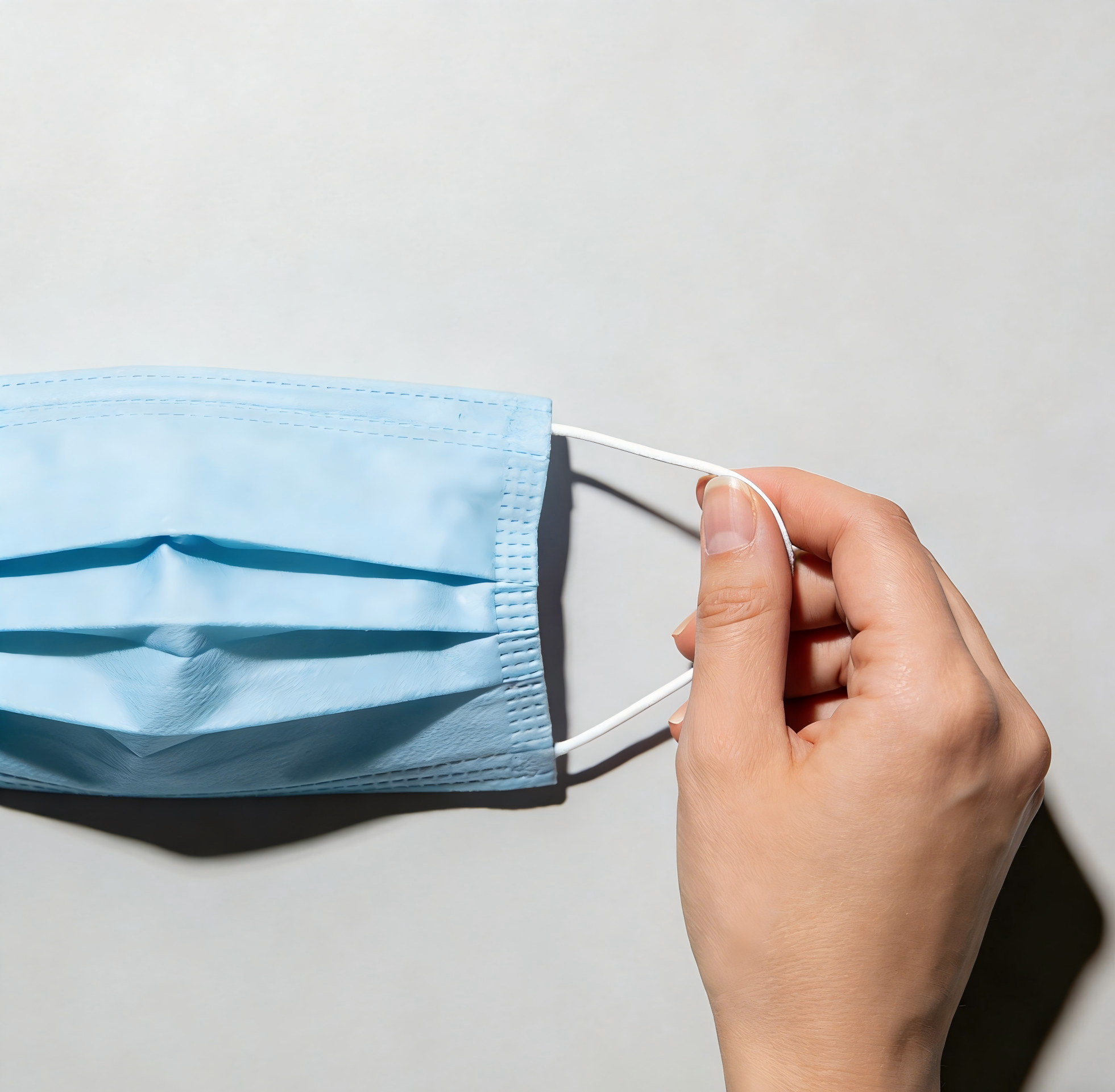 Surgical mask ear loop stretch test